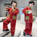 Kubelong Boys Hanfu Set Children's Tang Costume Primary and Secondary School Students Chinese Style Dress Performance. 