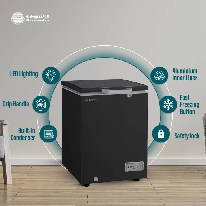 Sharp%20Freezer%20SJC-138-BK%20%7C%20110%20Liters%20-%20Black%20-%20Image%203