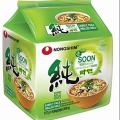 Nongshim Soon Veggie Noodle Soup 4 in 1 Pack - 448gm. 