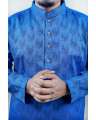 Versatile -Choice and Remark -Stylish, Fashionable & Casual Men' s Cotton Punjabi Blue Color For Men Panjabi- Avant-garde.