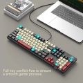 MageGee Mechanical Gaming Keyboard MK-Armor LED Rainbow Backlit and Wired USB 104 Keys Keyboard with Red Switches,. 