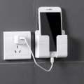 Universal wall charger hook mobile phone holder adhesive remote control stand wall phone mount charging stand.