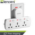 Lencent 3 in 1 Universal Plug Extension Wall Plug with Individual Switches, 3 Outlets, Multi Plug Outlet, Power Plug Adapter, Multiple Socket Charger Extension for Home, Office, Travel. 