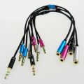 3.5mm Jack Microphone Headset Audio Splitter Aux Extension Cable Female to 2 Male Headphone For Phone Computer L1. 