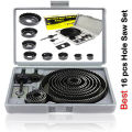 16 Piece Hole Saw Set 19mm to 227mm. 