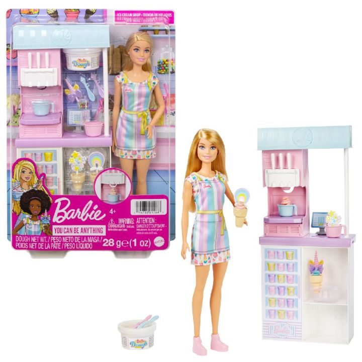 Barbie Doll Ice Cream Shop Barbie Barbie Ice Cream Playset With 12
