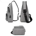 USB Charging Sling Bag For Men Casual Chest Bag Shoulder Crossbody Bag Male Anti Theft Multifunction Bags Man Sports Travel Pack. 