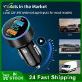 Dual USB Car Charger Adapter Car Cigarette Lighter LED Voltmeter For All Type Mobile Phone Charger Smart Dual USB Fast Charging. 