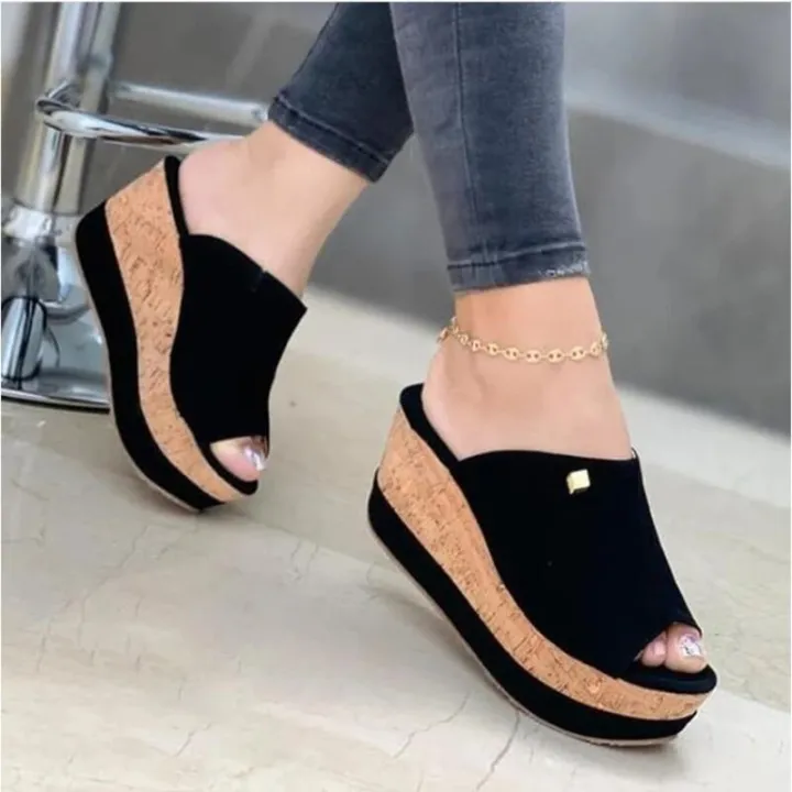 2023Slippers%20Summer%20Wedges%20Retro%20Fish%20Mouth%20Large%20Size%20Sandals%20Women%20High%20Heel%20Platform%20Solid%20Color%20Plus%20Size%20Shoes%20Sandalias%20-%20Image%205
