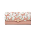 Prettyzys brand name flower print trifold long ladies purse women wallet. 