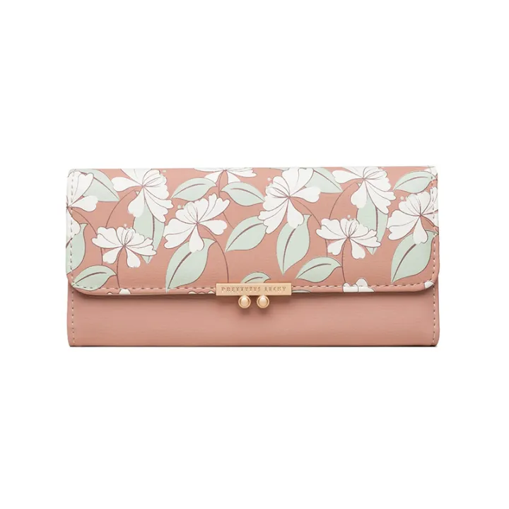 Prettyzys%20brand%20name%20flower%20print%20trifold%20long%20ladies%20purse%20women%20wallet%20-%20Image%204