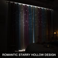 Migeet Decdeal 1PCS Star Curtains Hollow Style Sheer Colorful Double Layer Star Window Curtains for Bedroom Living Room Purple 108*53in.