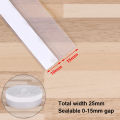 25mm/35mm/45mm Width Window Door Bottom Self Adhesive Silicone Rubber Seal Weathering Strip Door Sealing Bar Window Sealing Tape.