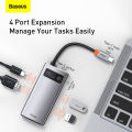 Baseus Type-C USB Hub, 4 Ports Splitter Hub-High Speed USB 3.0, USB 2.0, Type-C, HDMI for Laptop PC Computer.