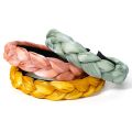 Trendy Solid Color Silk Width Cross Braid Hair Accessories Hair Hoop Temperament Adult Hair Bands for Women Hairband Headwear.
