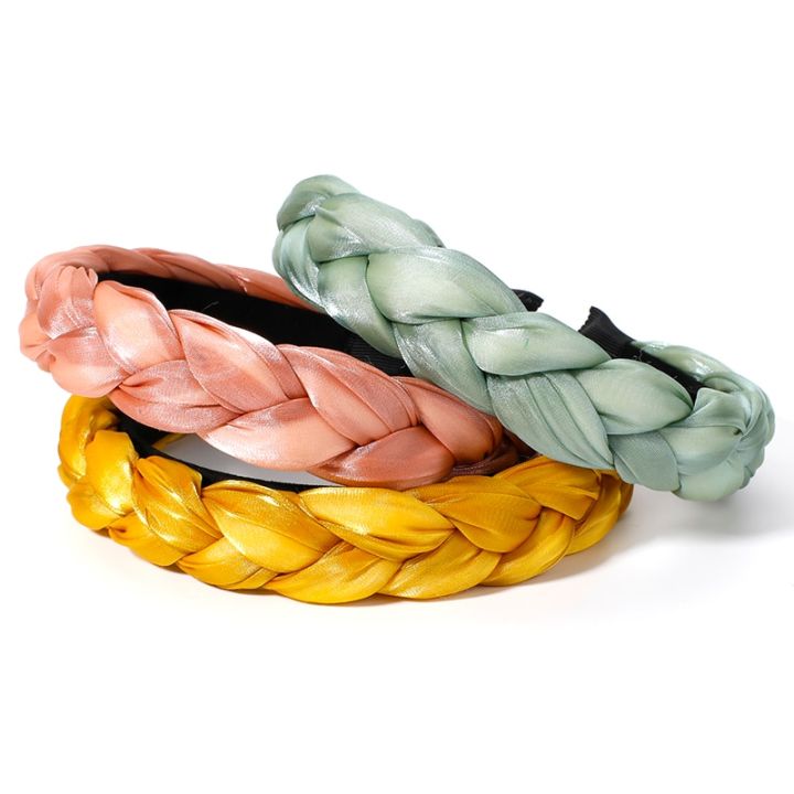 Trendy%20Solid%20Color%20Silk%20Width%20Cross%20Braid%20Hair%20Accessories%20Hair%20Hoop%20Temperament%20Adult%20Hair%20Bands%20for%20Women%20Hairband%20Headwear%20-%20Image%202