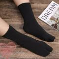 Two Finger winter Socks Japanese Style Socks black and skin colour 1 pair. 