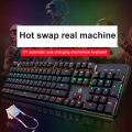 USB 104keys Mechanical Keyboard Edge Highlight Chamfer And Colorful Backlight/12 Multimedia Keys. 