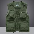 Summer Men Unloading Tactical Vest Coat Casual Men's Photographer Waistcoat Mesh Work Sleeveless Jacket Tools Pocket Vest 5XL BunnyGarden. 