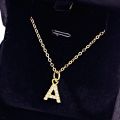 Kpop Shining A-Z Letter Pendant Charm Necklace 26 Initial Alphabet Name Golden Clavicle Chain Party Valentine's Day Jewelry Gift. 