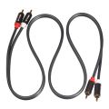 Rexlis 2 Pcs 2 Rca to 2 Rca Male to Male Hifi Audio Cable Ofc Av Speaker Wire for Tv Dvd Amplifier Subwoofer, 1.8M & 1M. 