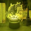 ONE PIECE Anime Night 3D LED Lamp Night Lamp Desktop 7/16 Color Touch Color Chang Light Children Toy Birthday ChristGifts.