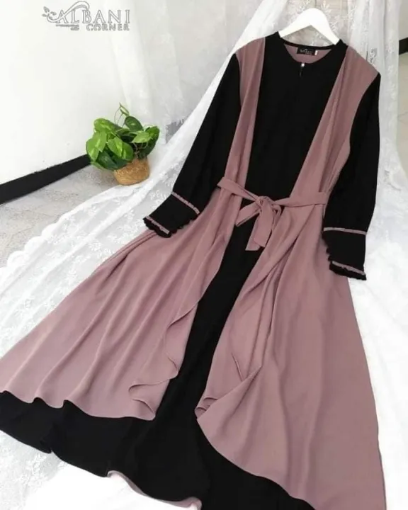 High-Quality%20Stylish%20Hijab%20Niqab%20Khimar%20Borka%20Set%20-%20Dubai%20Charry%20Fabric%20in%20Milk%20Coffee%20Color,%20Elegant%20Choice%20-%20Easy%20to%20maintain%20-%20Image%204