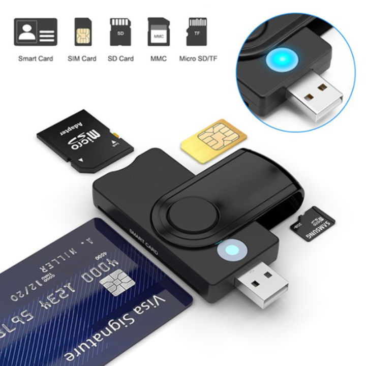 UTHAI X02 USB SIM Smart Card Reader For Bank Card CAC ID SIM SD TF/Micro SD