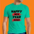 HAPPY NEW YEAR 2025 New Design Casual Half Sleeve T-Shirt For Men's. 