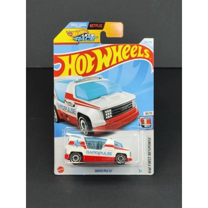 Hot Wheels Rapid Pulse "Let's Race" - White (137/250 - 2024 - HW FIRST RESPONSE 10/10