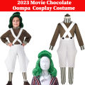 Oompa Cosplay Loompa Kids Costume 2023 Movie Chocolate Disguise Wigs Fantasy Outfits Children Boys Girls Halloween Party Suit.