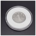 60 Pcs 46mm Coin Cases Capsules Holder Applied Clear Plastic Round Storage Box.