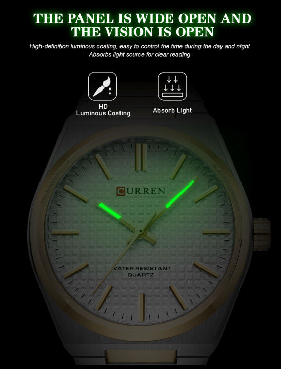 CURREN%208439%20Silver%20And%20Golden%20Two-tone%20Stainless%20Steel%20Analog%20Watch%20For%20Men%20-%20Green%20&%20Golden%20-%20Image%208