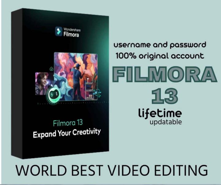 Wondershare Filmora 13 Video Editing Software (No Water Mark) Life Time