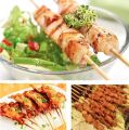 BBQ Bamboo Skewers 30Cm/12 inch - Brown 100ps.