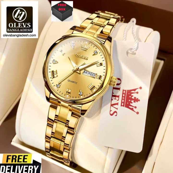Olevs%204580%20Silver%20&%20Golden%20Two%20Tone%20Stainless%20Steel%20Analog%20Wrist%20Watch%20For%20Women%20-%20White,%20Silver,%20Black%20&%20Golden%20-%20Image%203