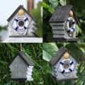 Migeet Hanging Bird House Decorative Cute Cage for Bird Outdoor Resin Bird House Hanging Nest Ornament Bird Box Figurine For Cockatoo Macaw Parakeet Finches.