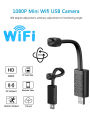 Ecocc【COD】 1080P Mini Wifi USB Camera U22 HD Night Vision Motion Detection Camera Support 128G TF Card Fast delivery from stock.