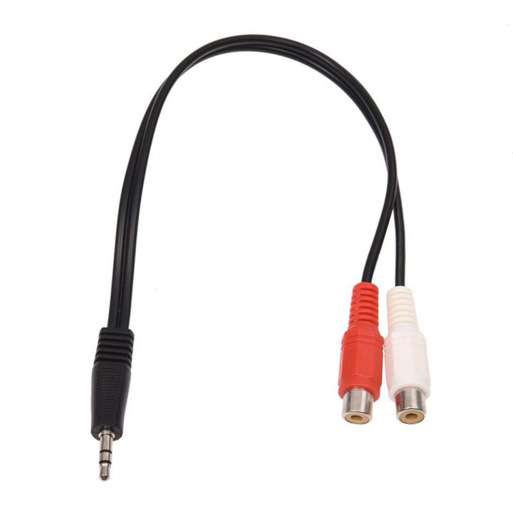 AV TV Için 3.5mm Ses Jakı Erkek 3 RCA Kadın Adaptör Jak Splitter Ses Kablosu Ali