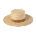 Boater Hat For Women Summer Beach Hat Unisex Flat Straw Hats Protection UV Shade Hat Ladies Wide Brim Sun Hats.