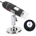 Digital Microscope 50X-500X 1920x1080P USB Interface Handheld Portable Mini Camera with Bracket and Adjustable 8 LED HD. 