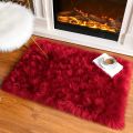 Soft Fur Carpet Circle Shape Washable Faux Fur Rug for Kids Bedroom Home Decoration (40cm).