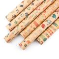 6 Pcs Wrapping Paper Sheets,Birthday Wrapping Paper Set Festival Gift Wrap Papers,Ribbon Present.