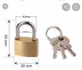 20Mm Metal Brass Padlock Mini Luggage Key Lock. 