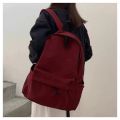 Japanese casual backpack Travel Bag School Bag simple solid color backpack Backpack School Bag for Men Women.