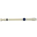 Music Instrument 6 Holes Soprano Flute Recorder White Blue.