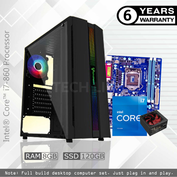 Intel Core i7 RAM 8GB SSD 120GB Desktop Computer