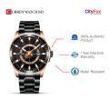 CURREN 8359-Black Steel Watch for Men Watches Quartz Date Clock.