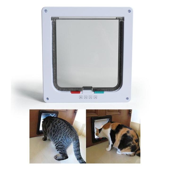 Cat Door Pet Door Way Locking Cat Flap Door Kitten Door Pet Cat