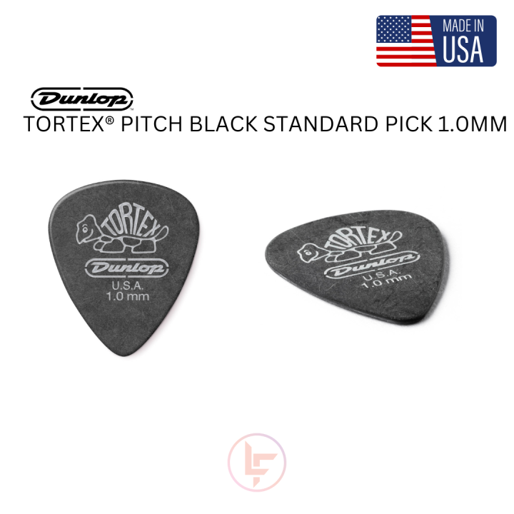 Dunlop Tortex Standard Guitar Picks - 1.0mm Black Made in USA